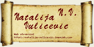 Natalija Vulićević vizit kartica